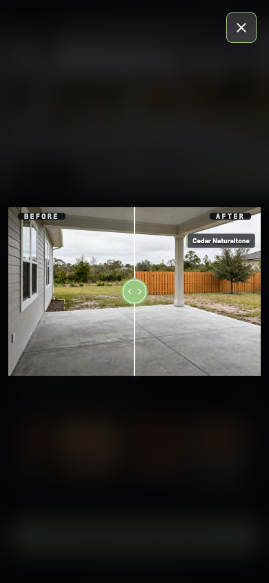 Enlarged before and after fence preview